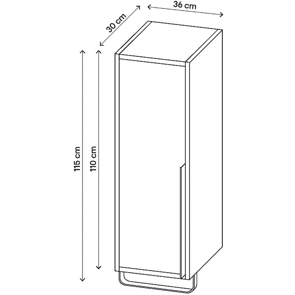 Dulap baie GOODHOME Maza, 36 x 30 x 115 cm, alb