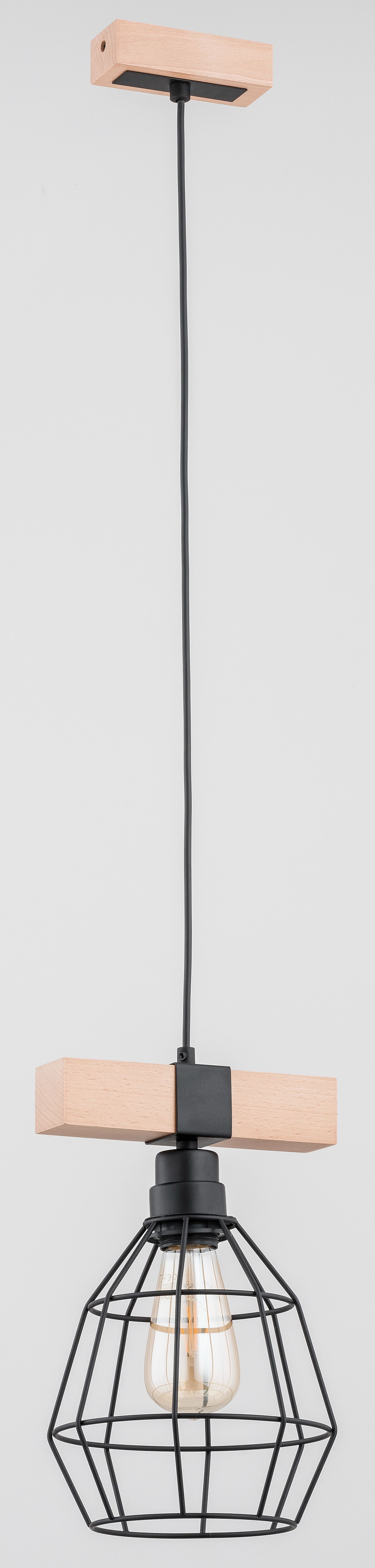 Lustra tip pendul, Negru, 60 W, 1 x E27 • Alfa Fibia