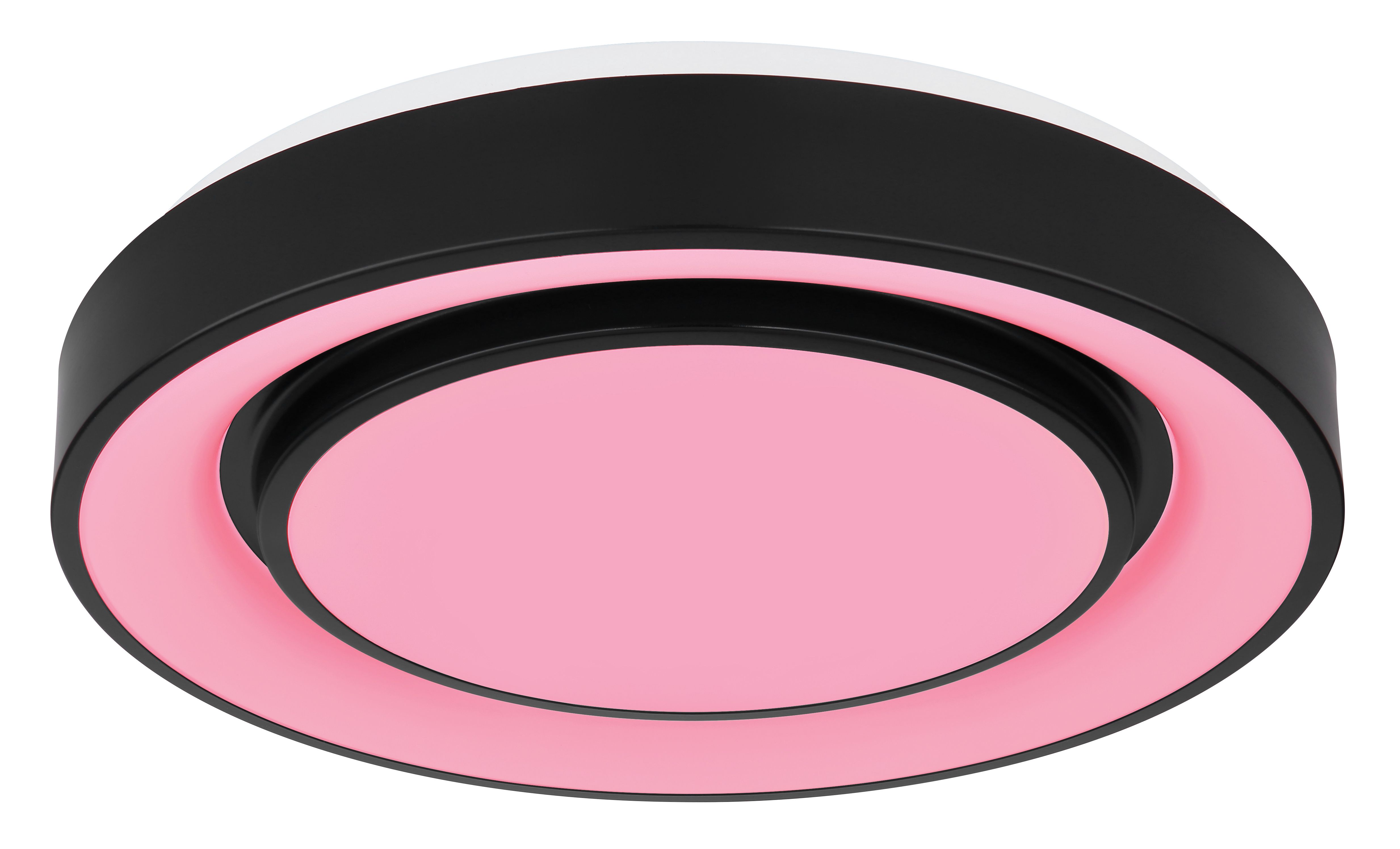 Plafoniera LED, negru metal, 24W RGB  Globo Sully