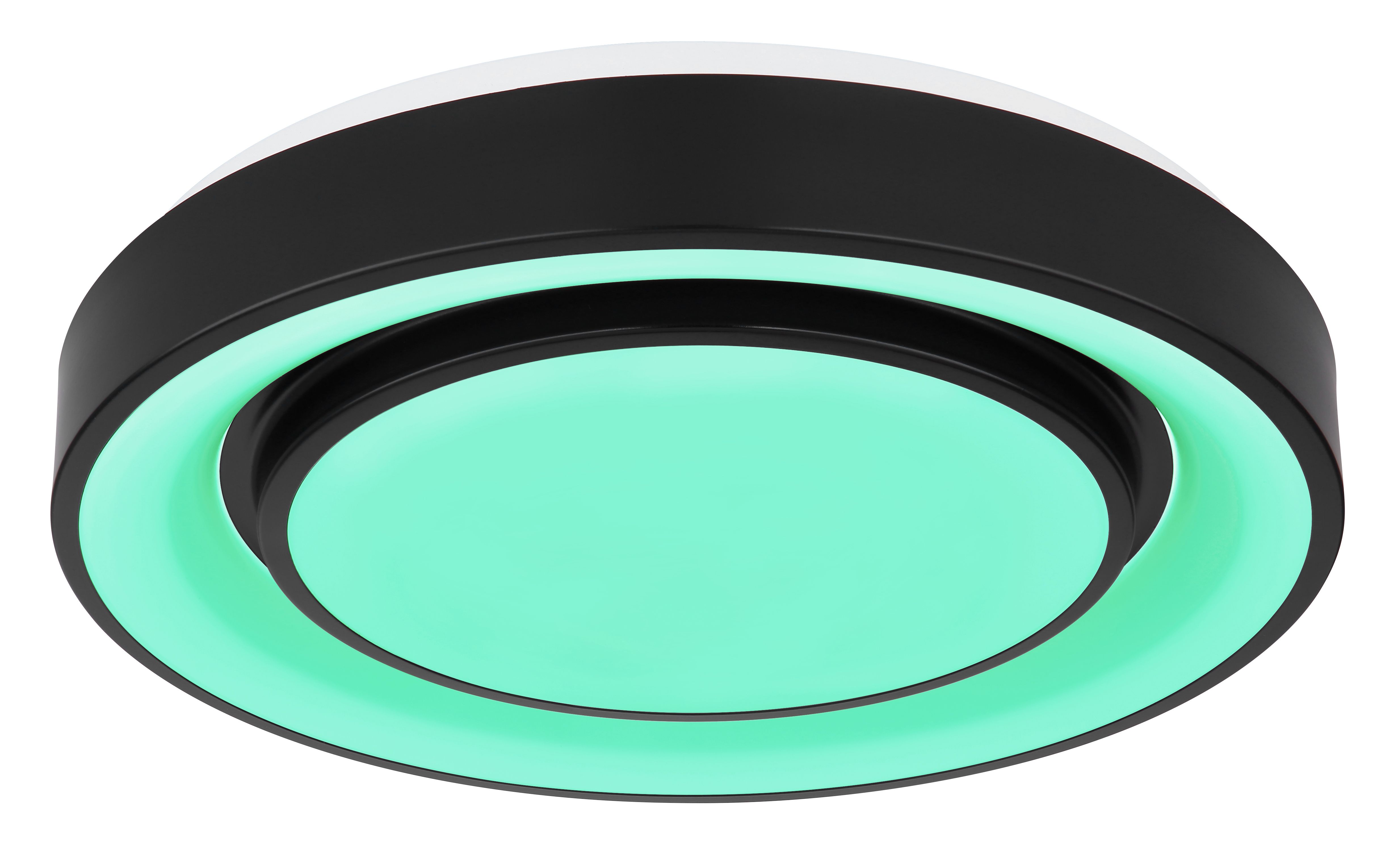 Plafoniera LED, negru metal, 24W RGB  Globo Sully