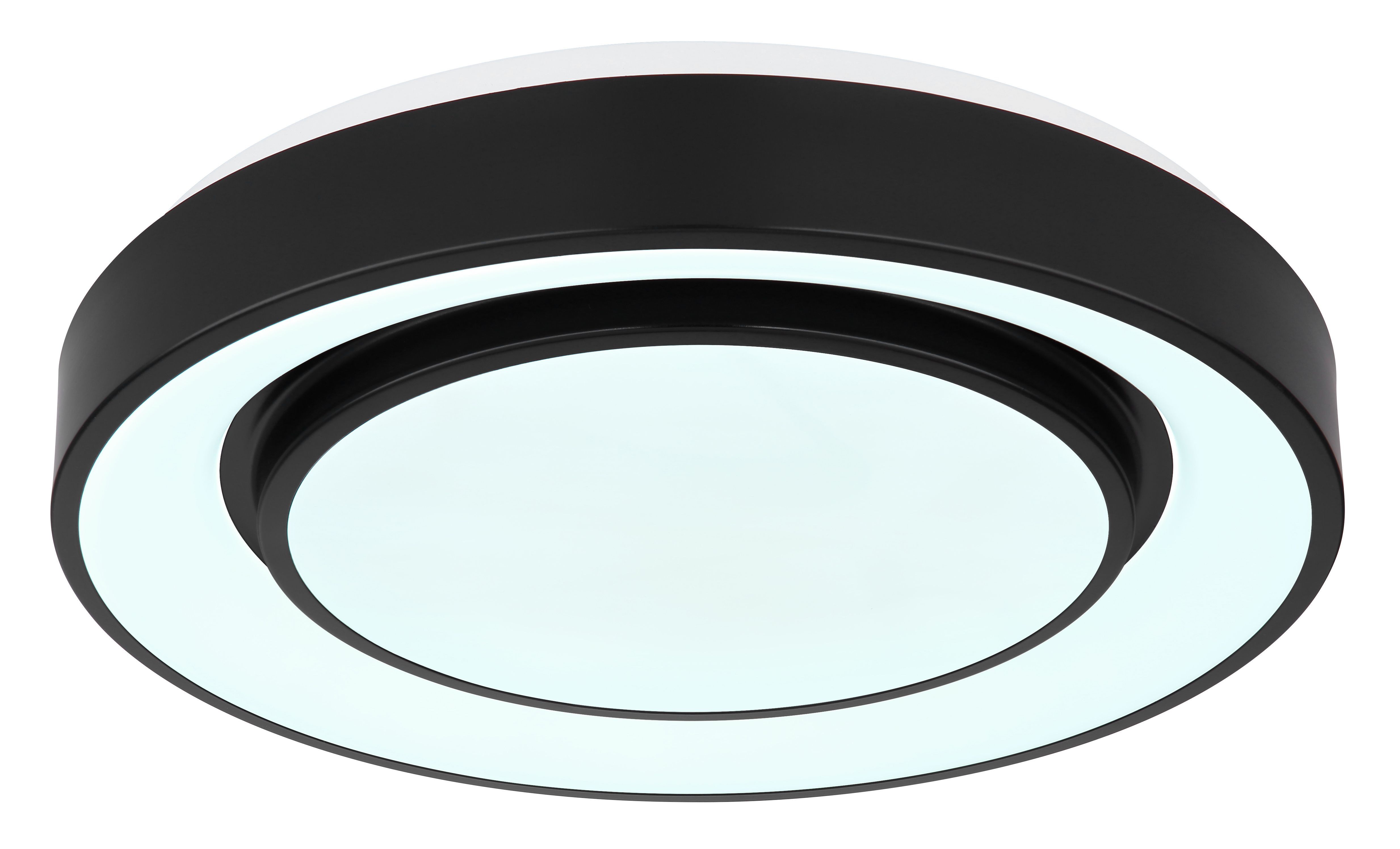 Plafoniera LED, negru metal, 24W RGB  Globo Sully