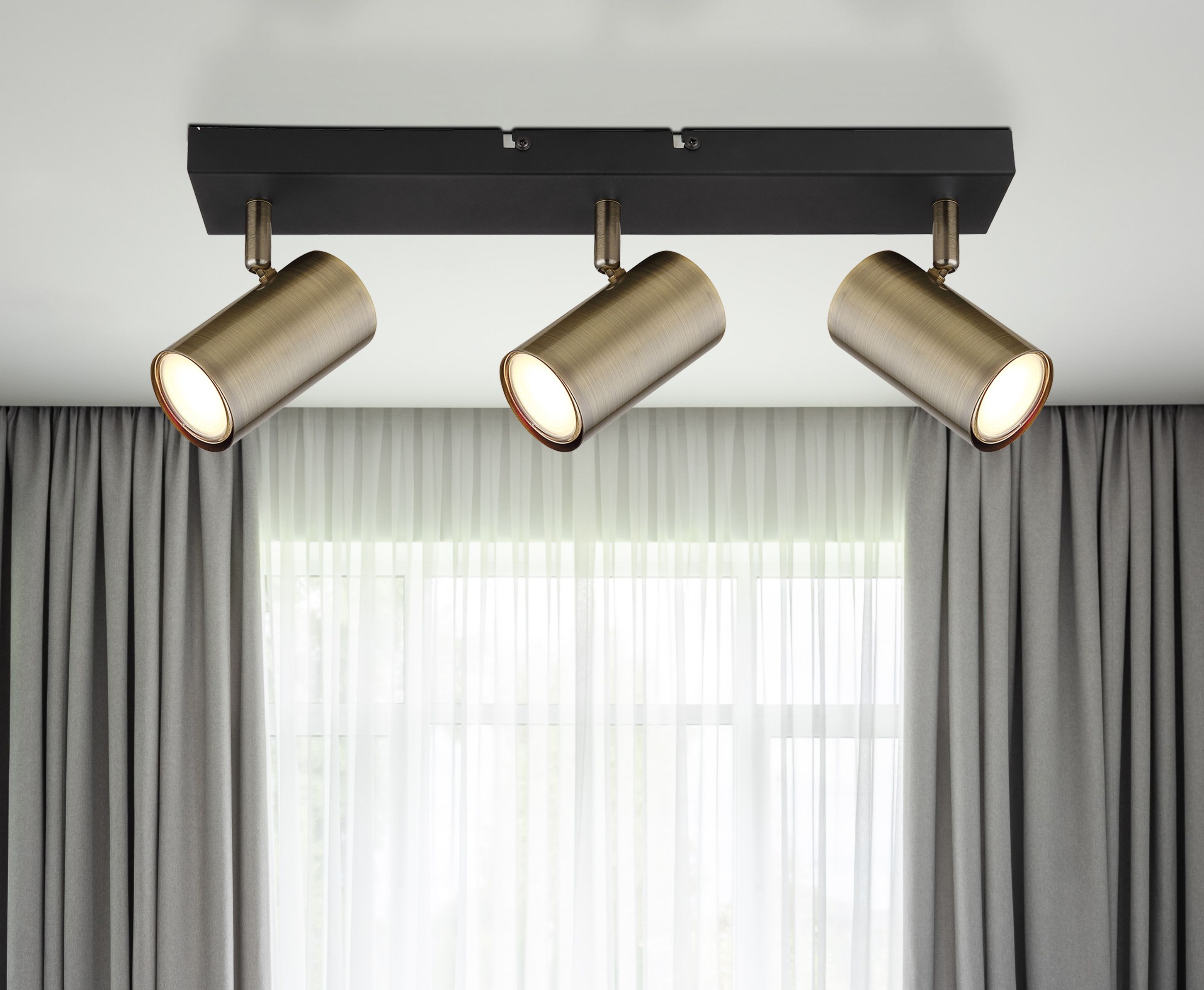 Spot negru mat, 410X60 mm, 35W  Globo