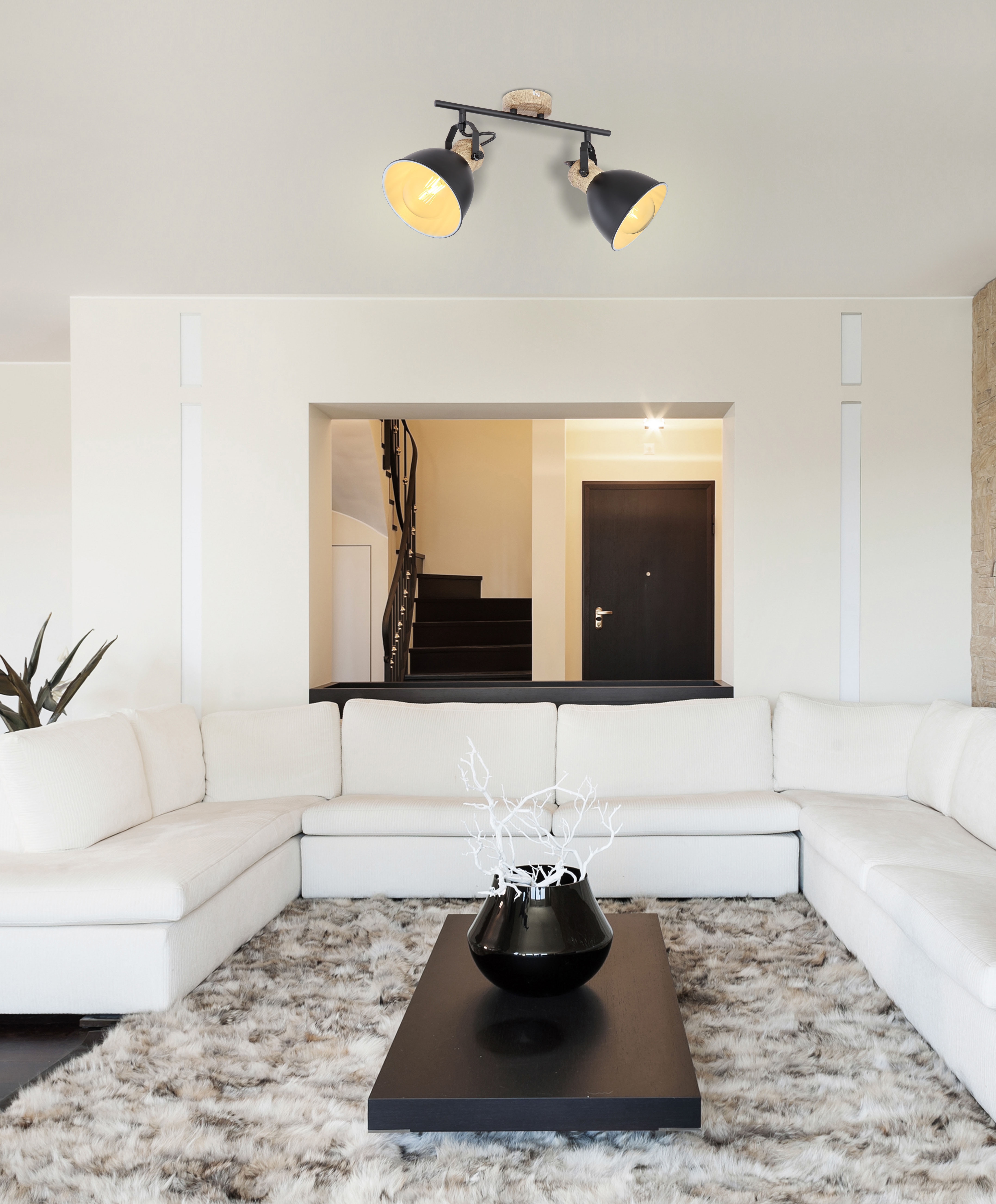 Spoturi Negru Metal 350X185Mm 40W