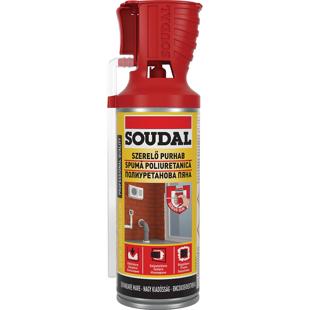 Spuma poliuretanica SOUDAL, aplicare manuala, galben, 300 ml