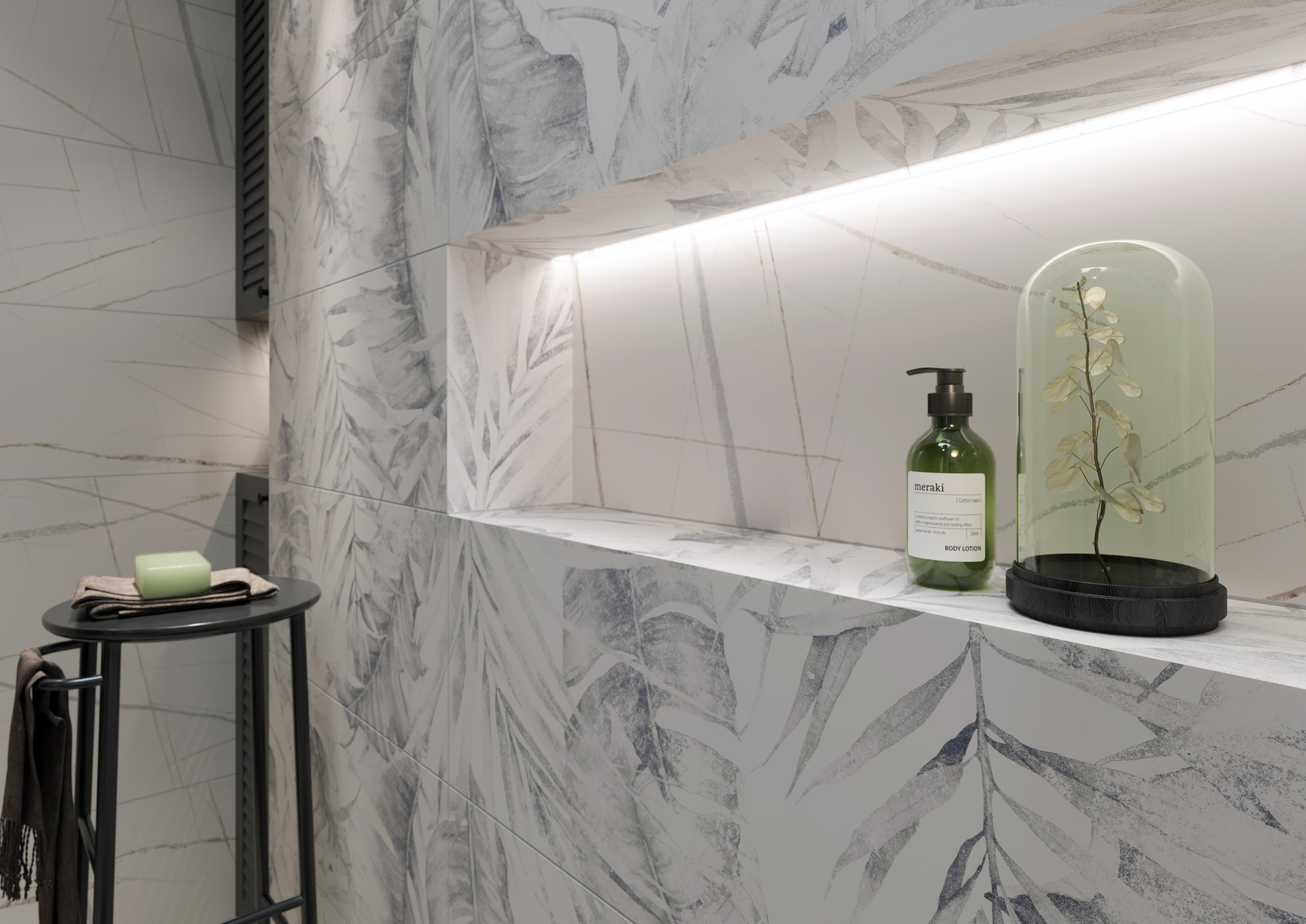 Faianta interior Lean, Stone, White, 29 x 89 cm, 1.29 mp/cutie, alb