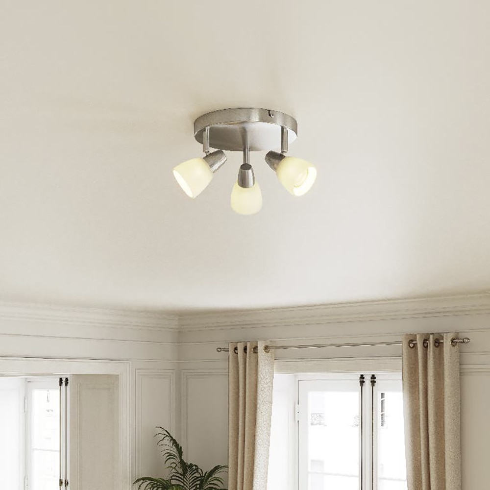 Spot triplu GOODHOME Aphaea, 10W, E14, argintiu