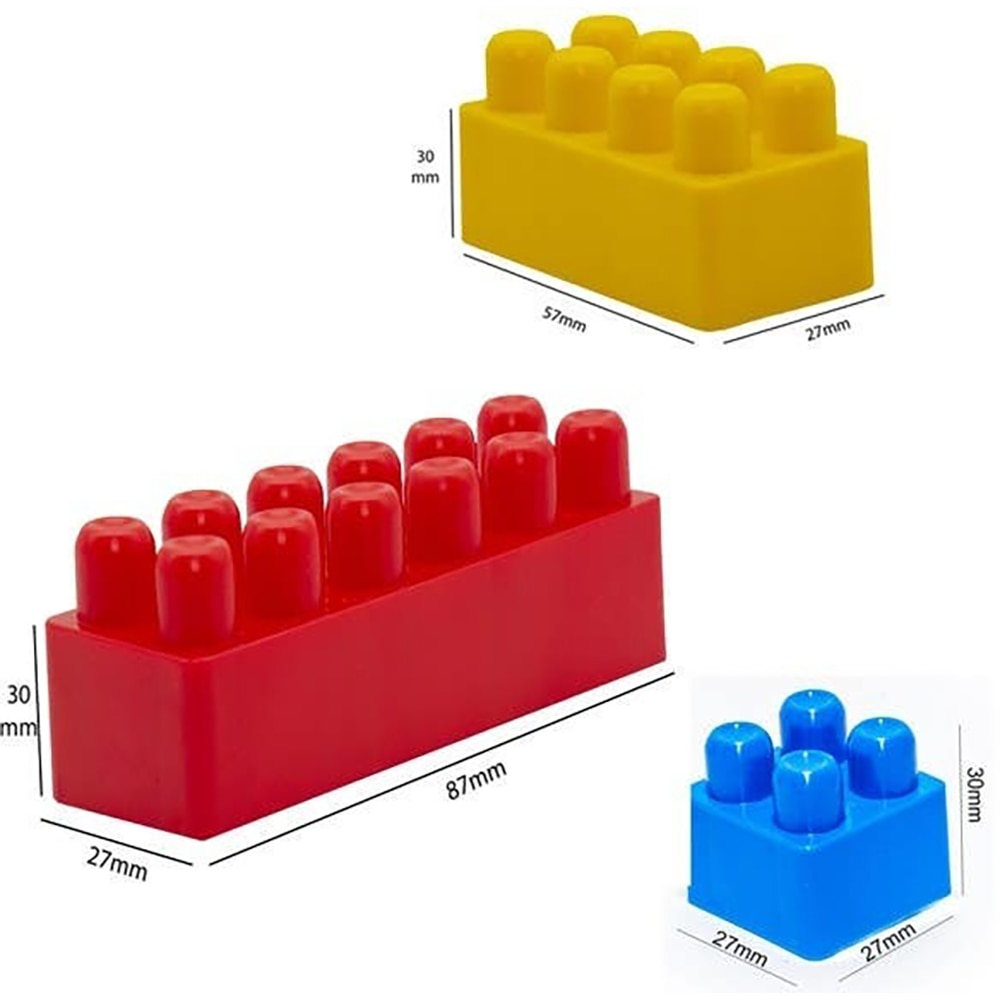 Jucarie cuburi constructii ROBENTOYS, +2 ani, plastic, multicolor, 36 piese