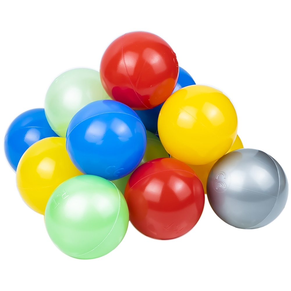 Mingi colorate ROBENTOYS, 7 cm, 1 an +, plastic, 40 buc