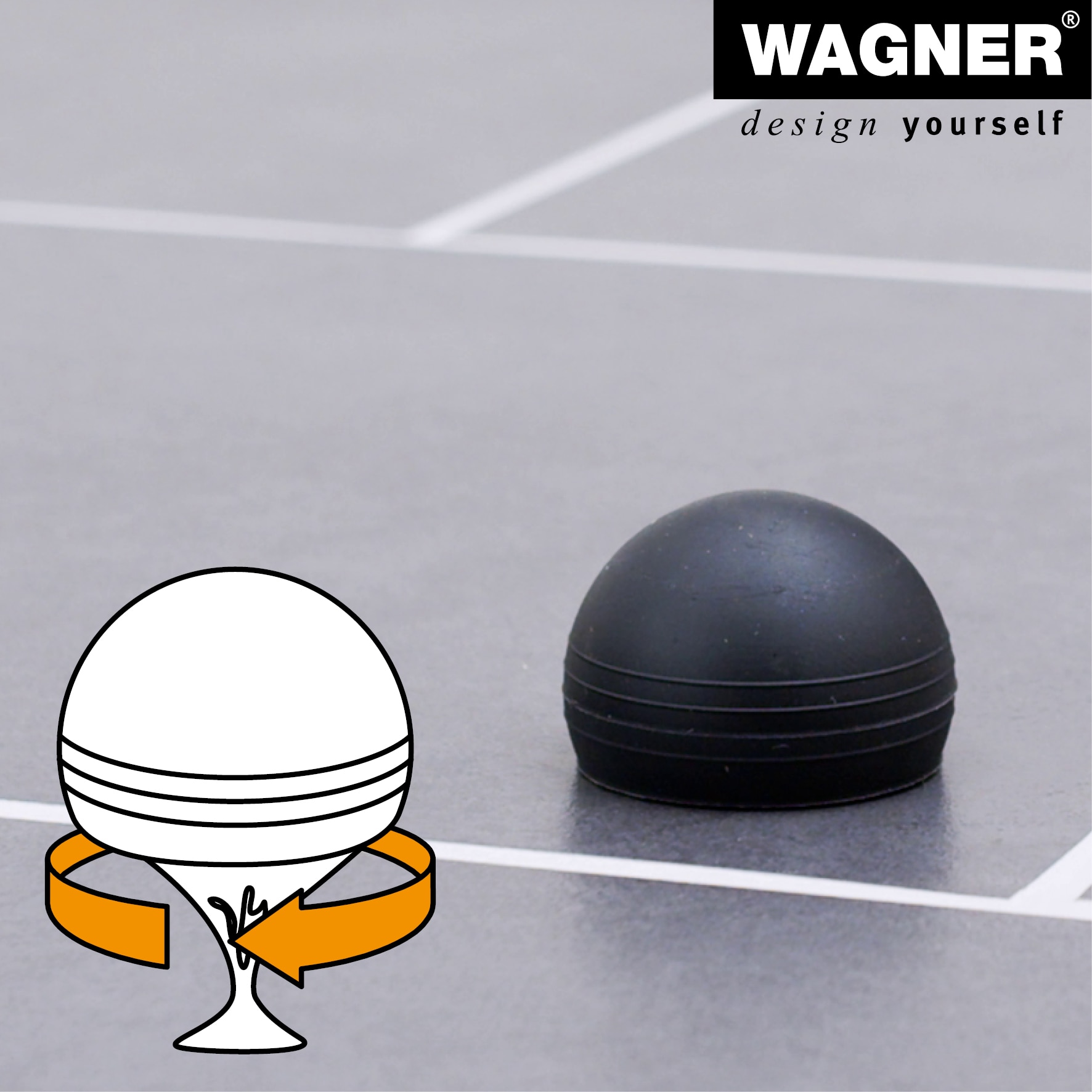 Opritor usa negru, 42 x  42 x 28  Wagner