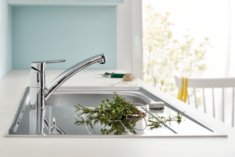Baterie de bucatarie, monocomanda, finisaj cromat • Grohe StartEco