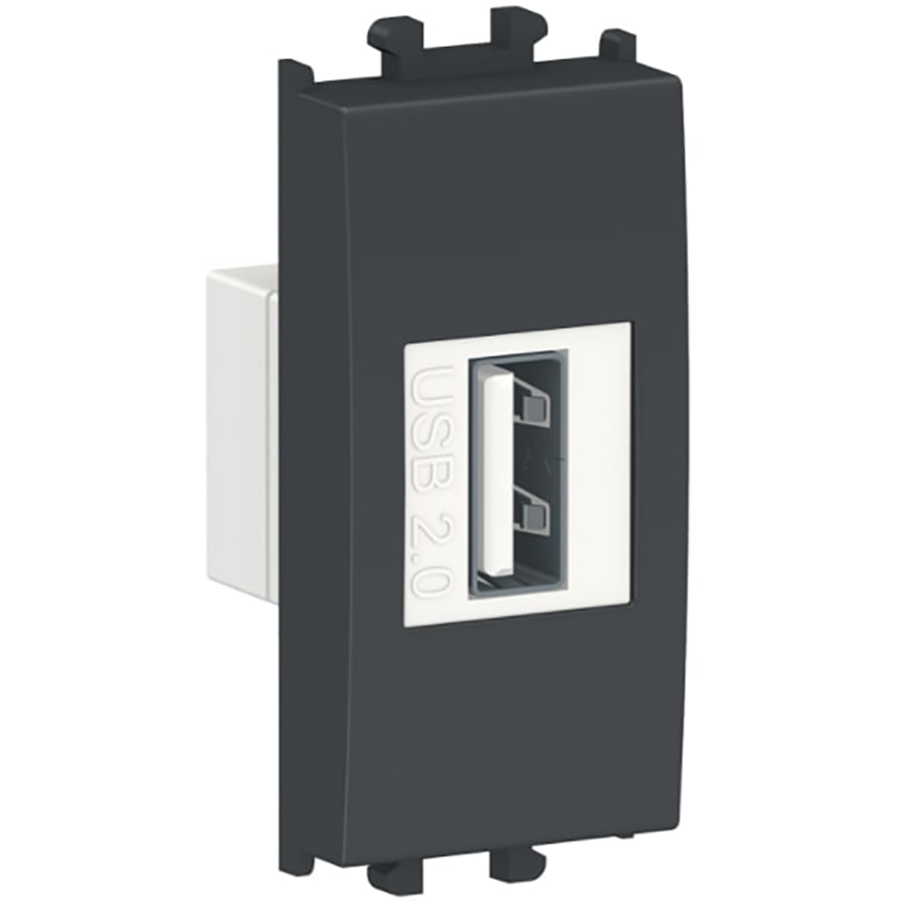 Priza USB SCHNEIDER ELECTRIC East Styl, 1modul, negru