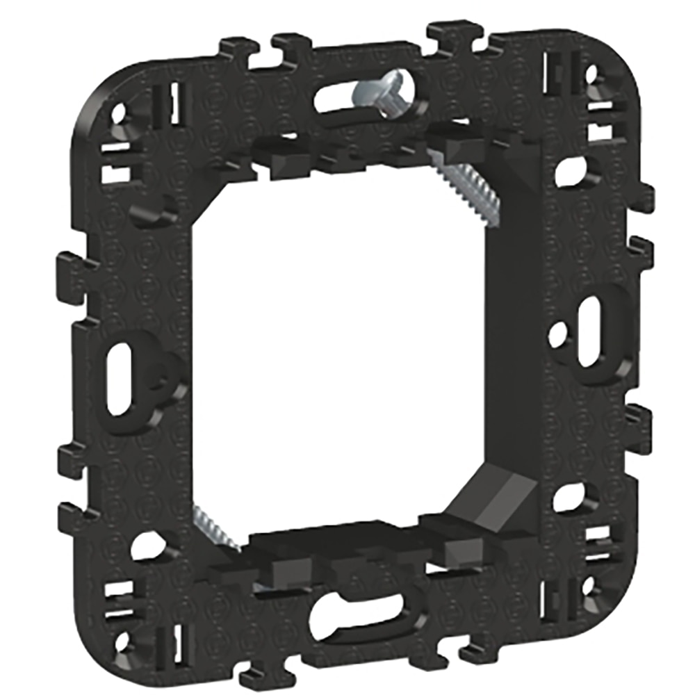Suport fixare SCHNEIDER ELECTRIC Easy Styl, 2 module, 17.5 x 108.2 x 72mm, negru