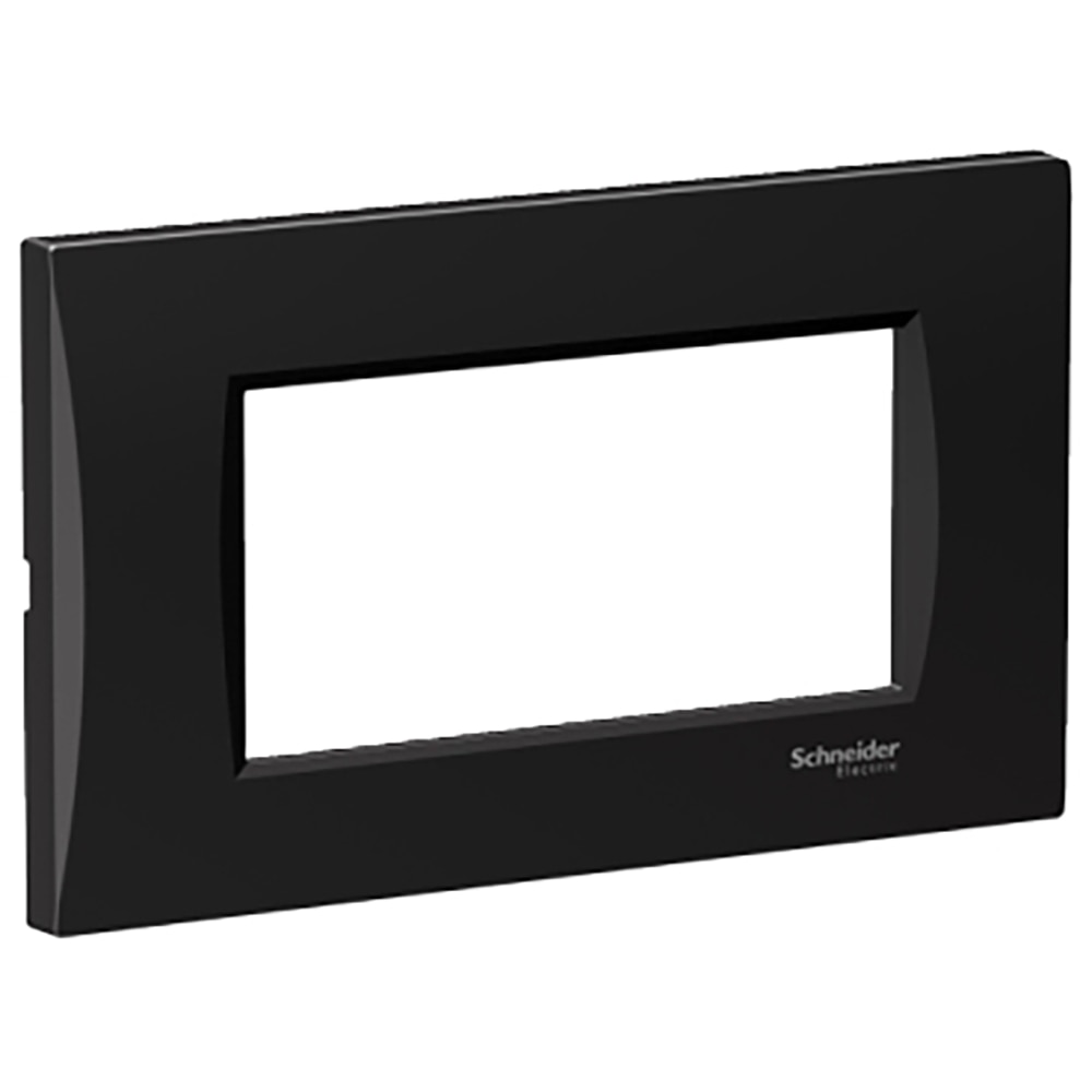 Rama SCHNEIDER ELECTRIC Easy Styl, 4 module, 81 x 11 x 136mm, negru metalic