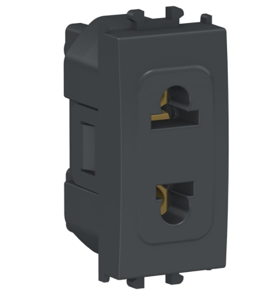 Priza 2P, 1M, neagra  Schneider Electric Easy Styl