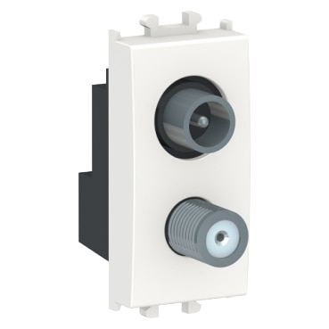 Priza TV-SAT de capat, 1M, alba  Schneider Electric Easy Styl