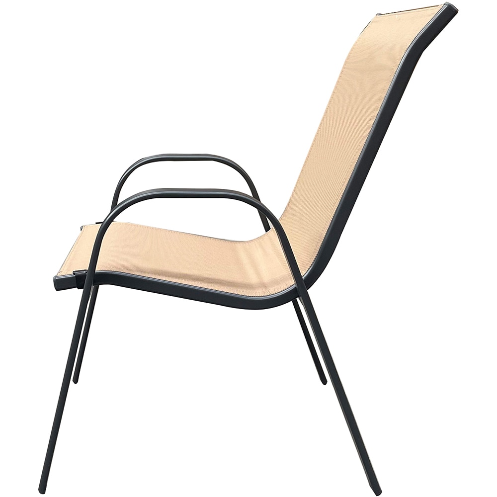 Scaun gradina, otel, 54 x 70 x 92 cm, maro taupe