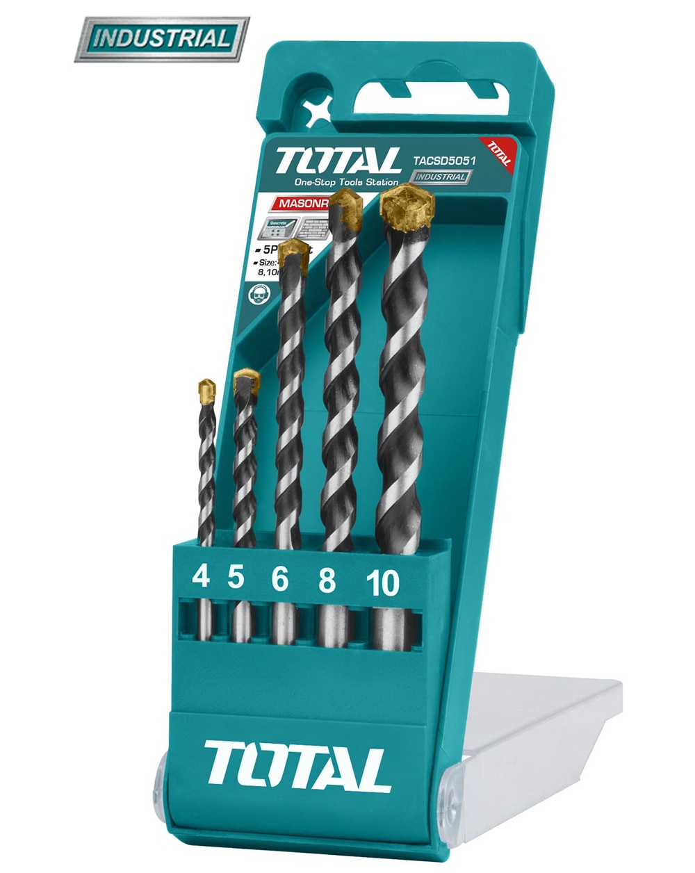 Set burghie pentru beton: 5 buc (INDUSTRIAL)  TOTAL