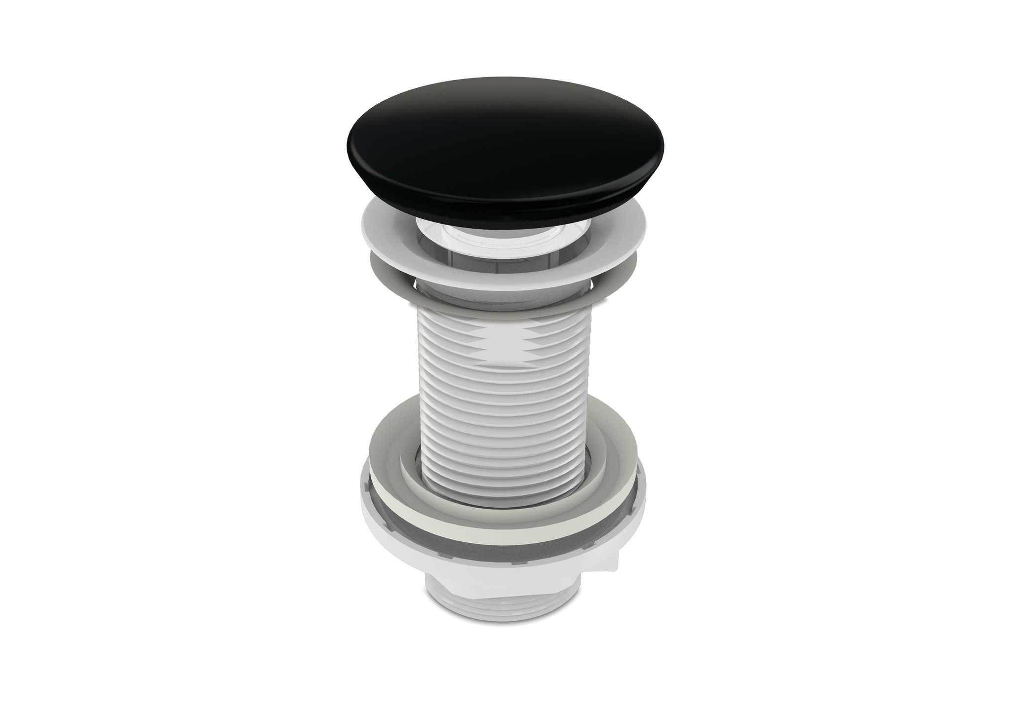 Ventil Quick-clack fara preaplin, dop ceramic negru Wirquin Essentials