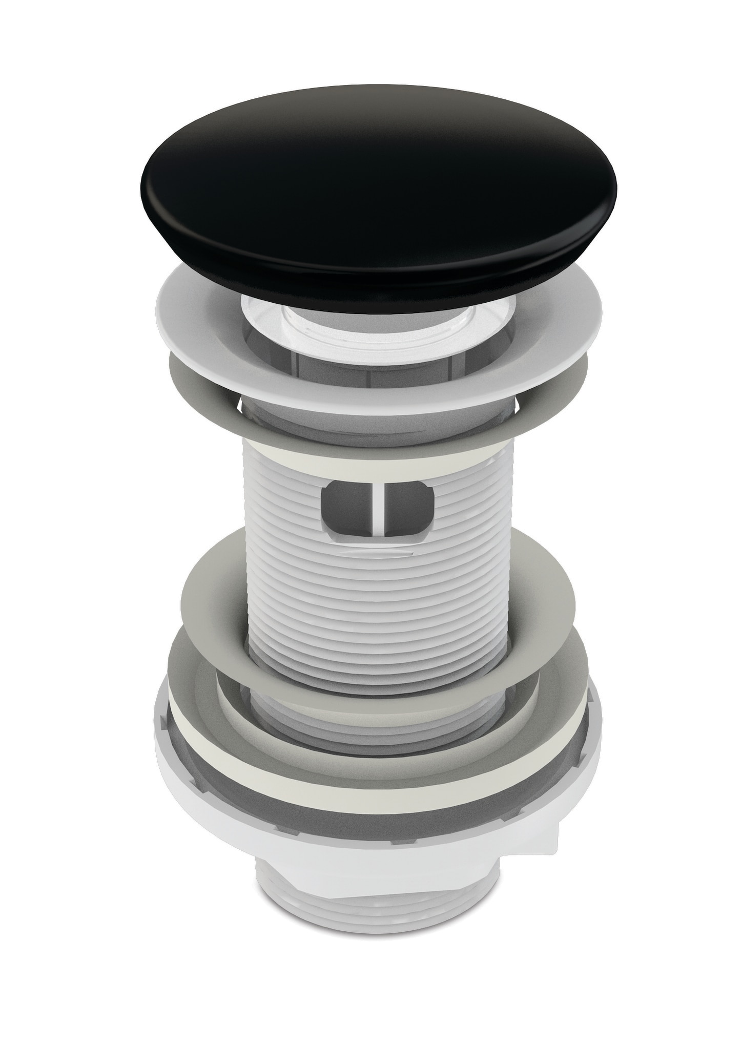 Ventil Quick-clack cu preaplin, dop ceramic negru  Wirquin Essentials