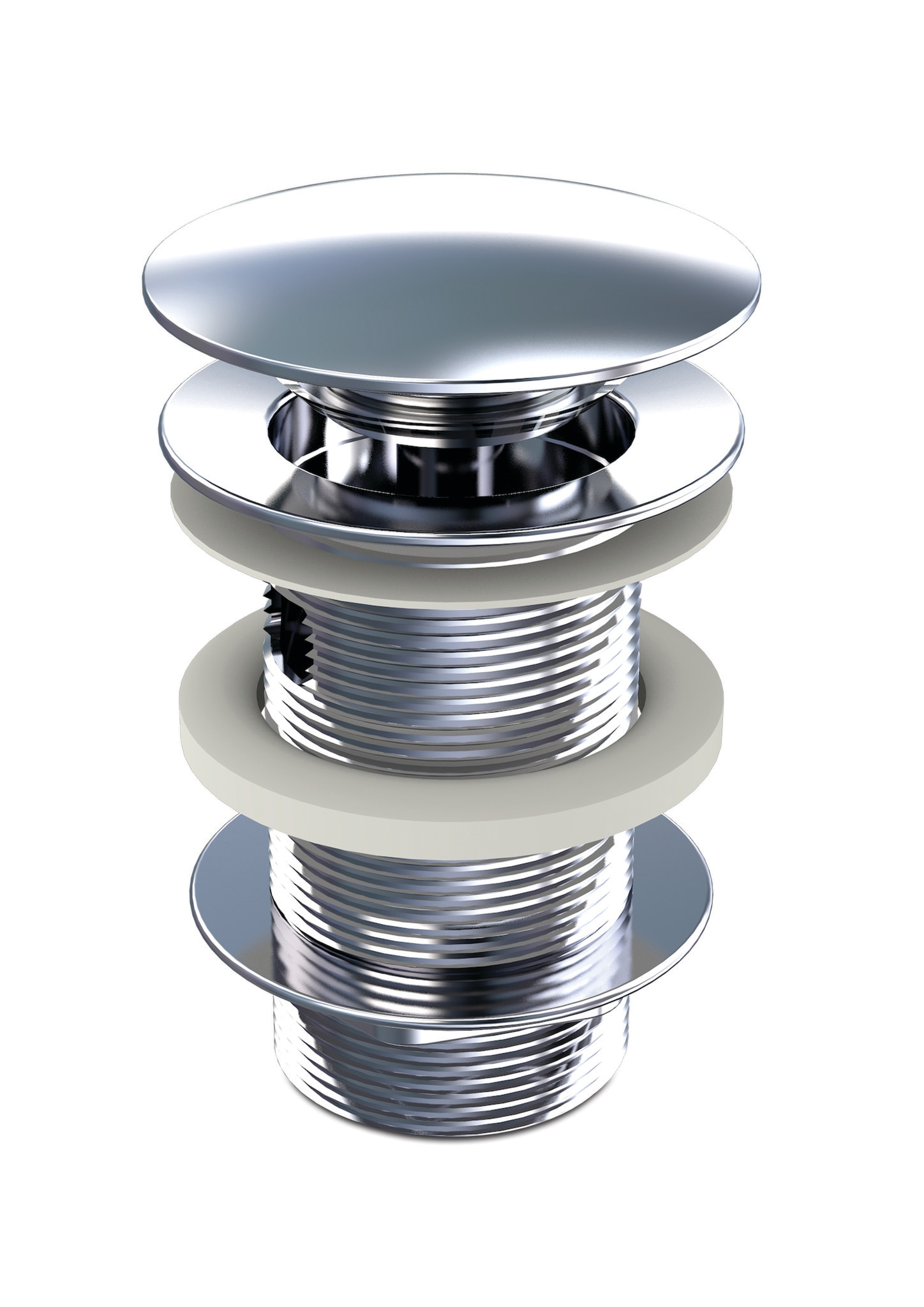 Ventil Quick- clack cu preaplin, metalic, L75 mm  Wirquin Essentials