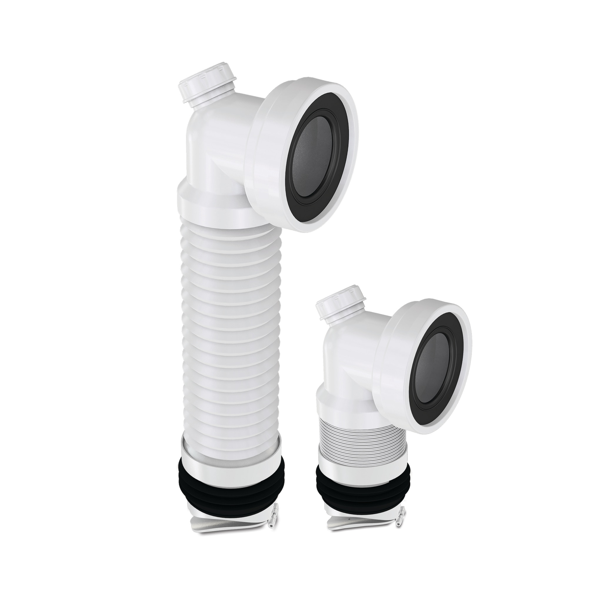 Racord WC combinat cu manson, 100 / 460 MM, clapeta sens  Wirquin Essentials