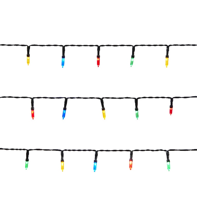 Instalatie Craciun 120 LED-uri, 11.14 cm, negru, lumina multicolora