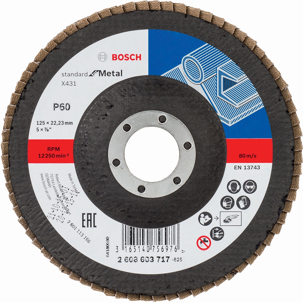 Disc de slefuire evantai BOSCH X431, granulatie 60, 125mm
