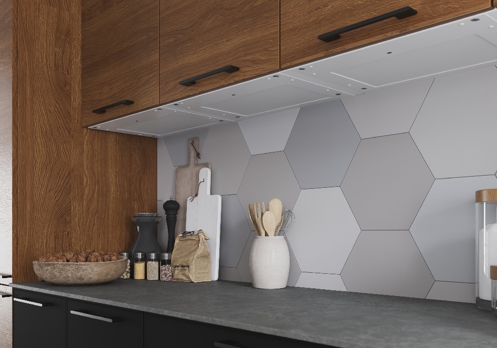 Lampa LED iluminare dulap bucatarie GoodHome Carraway, 50 cm, alb