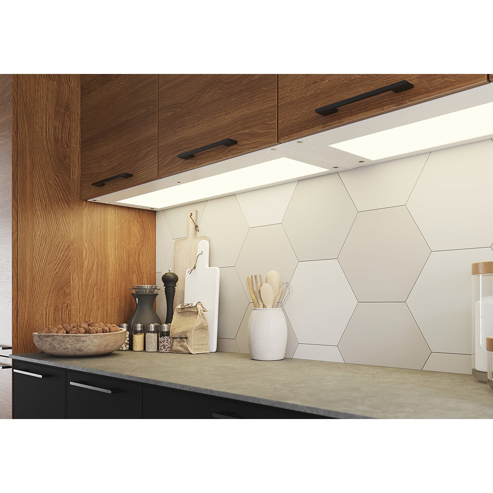 Sistem iluminare LED pentru dulap bucatarie GOODHOME Caraway, 5 panouri, 22.2 cm, 90W, IP20, alb