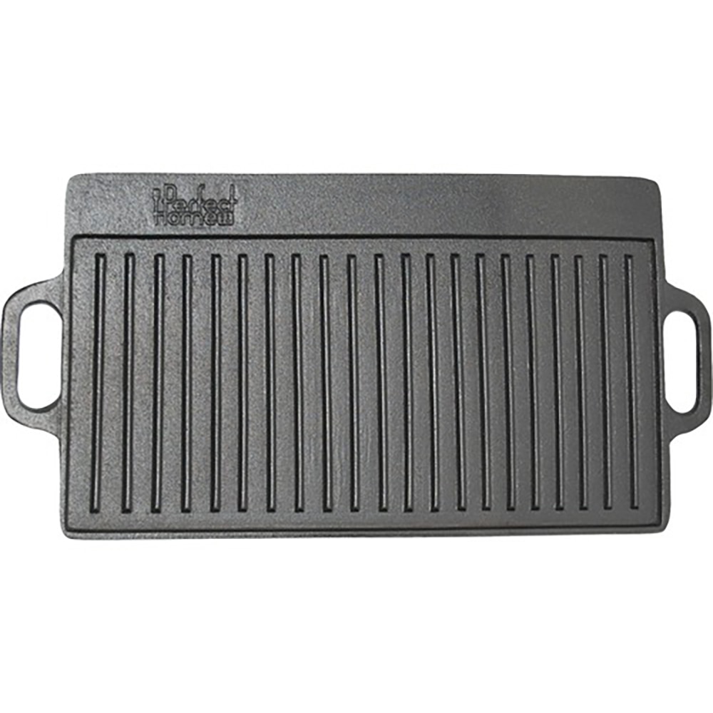 Plita reversibila GRILLCHEF, fonta, 51 x 24 cm, gri