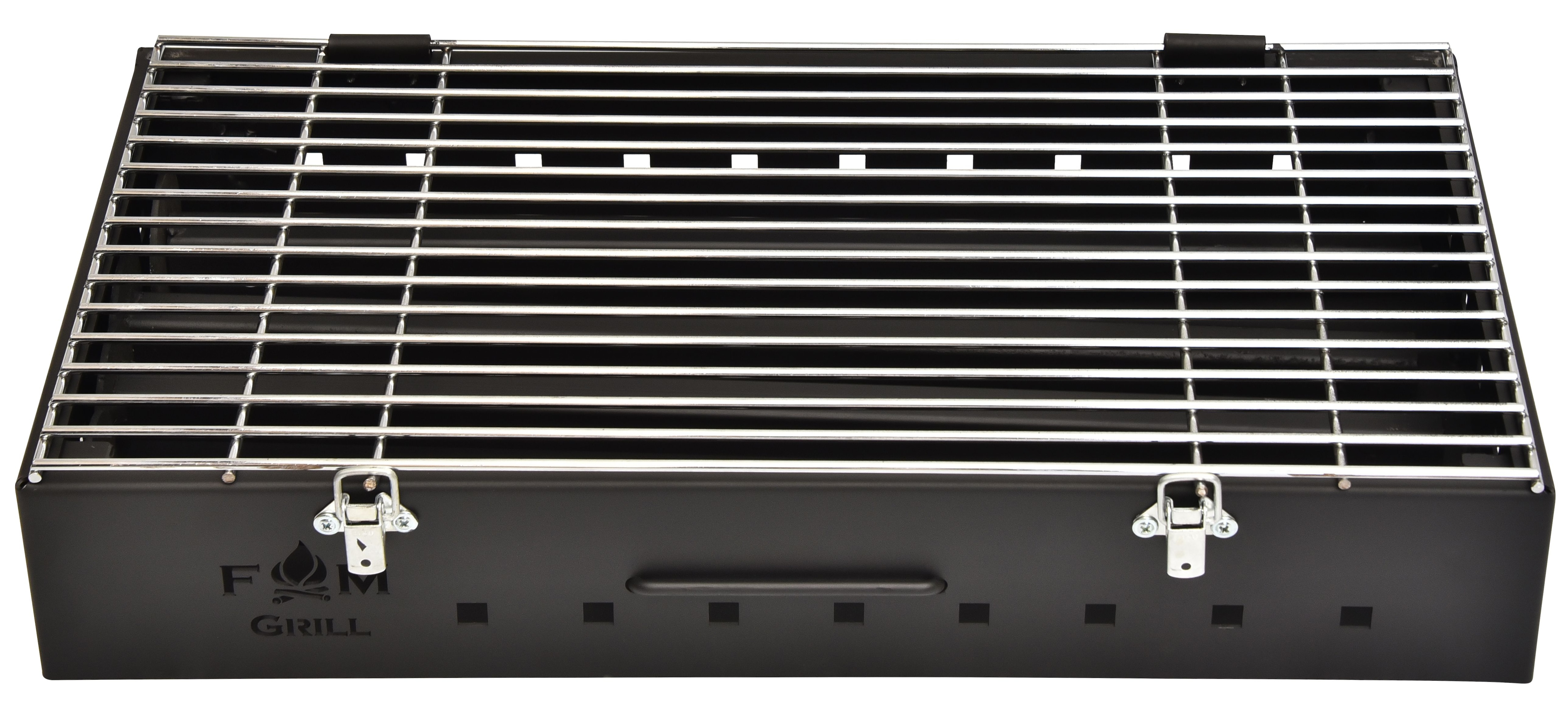 Gratar portabil FM Grill, din otel, 58 x 30 cm