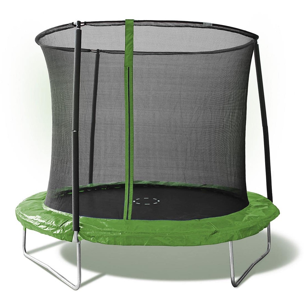 Trambulina gradina 101337299, D 244 cm, greutate suportata 50kg, negru-verde