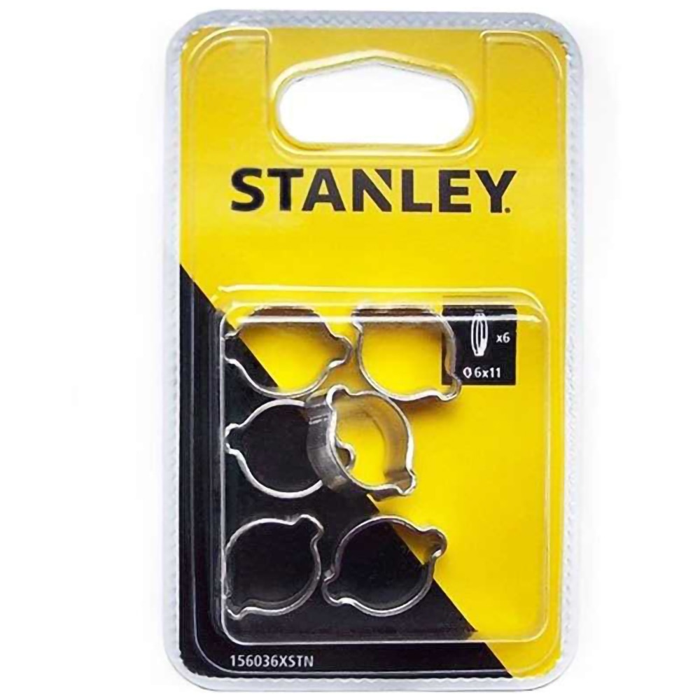 Cleme furtun Stanley 156034XSTN, 6 x 11 mm, 6 bucati
