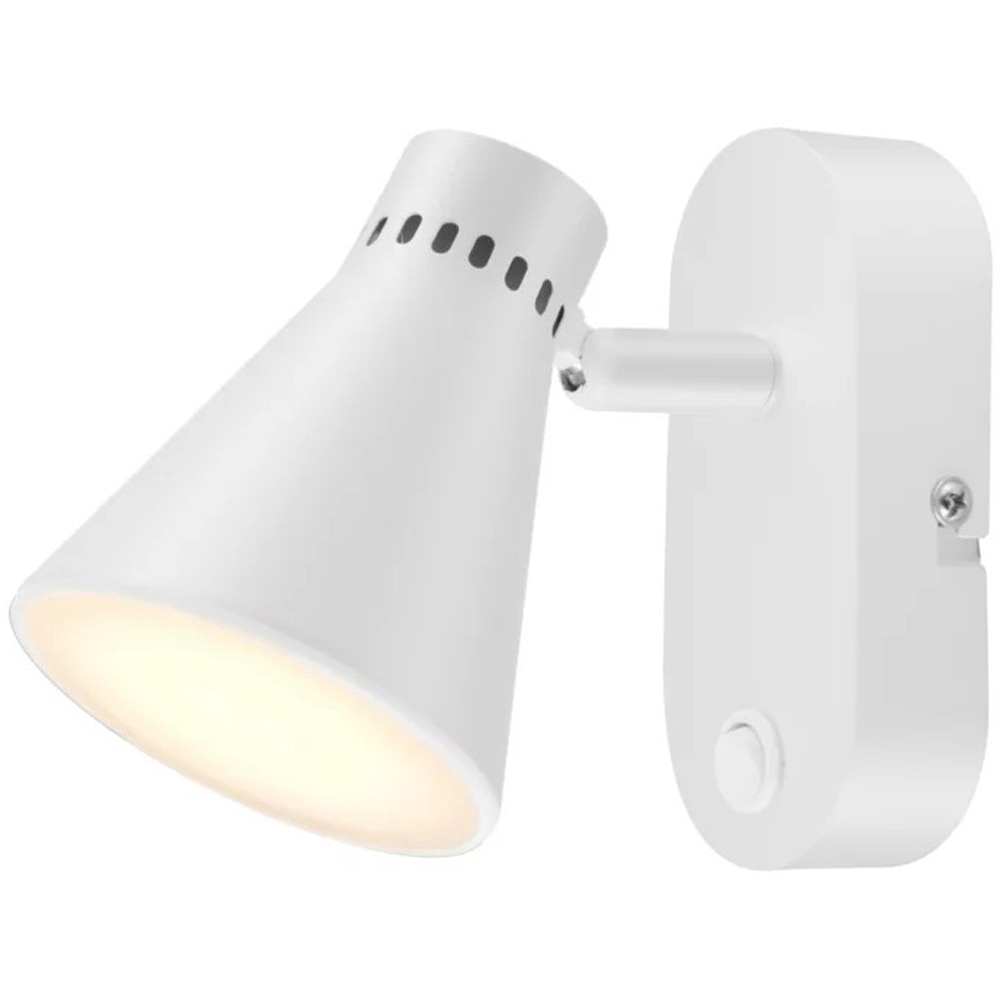 Spot de perete Edson GoodHome, 1  GU10, LED compatibil, orientabil, alb