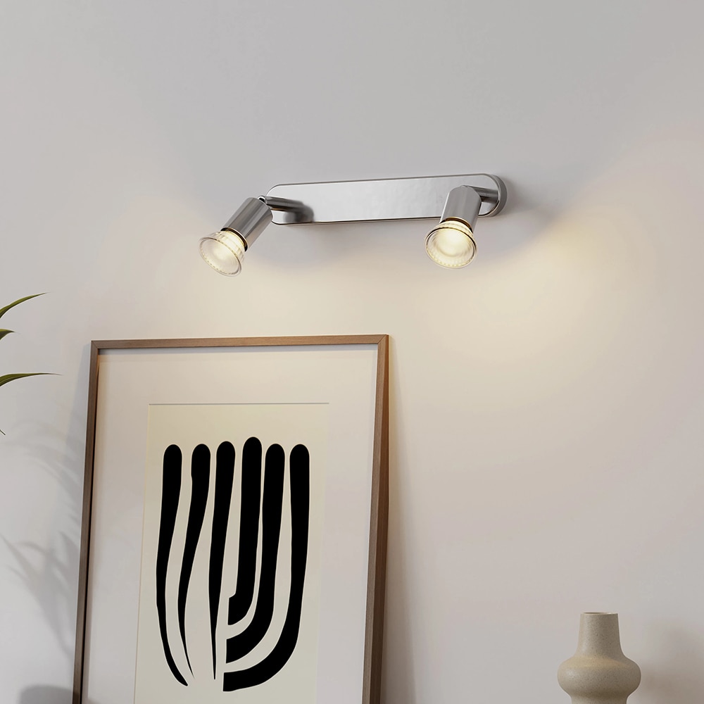 Spot LED Sasa, 2 becuri GU10, 10W, crom