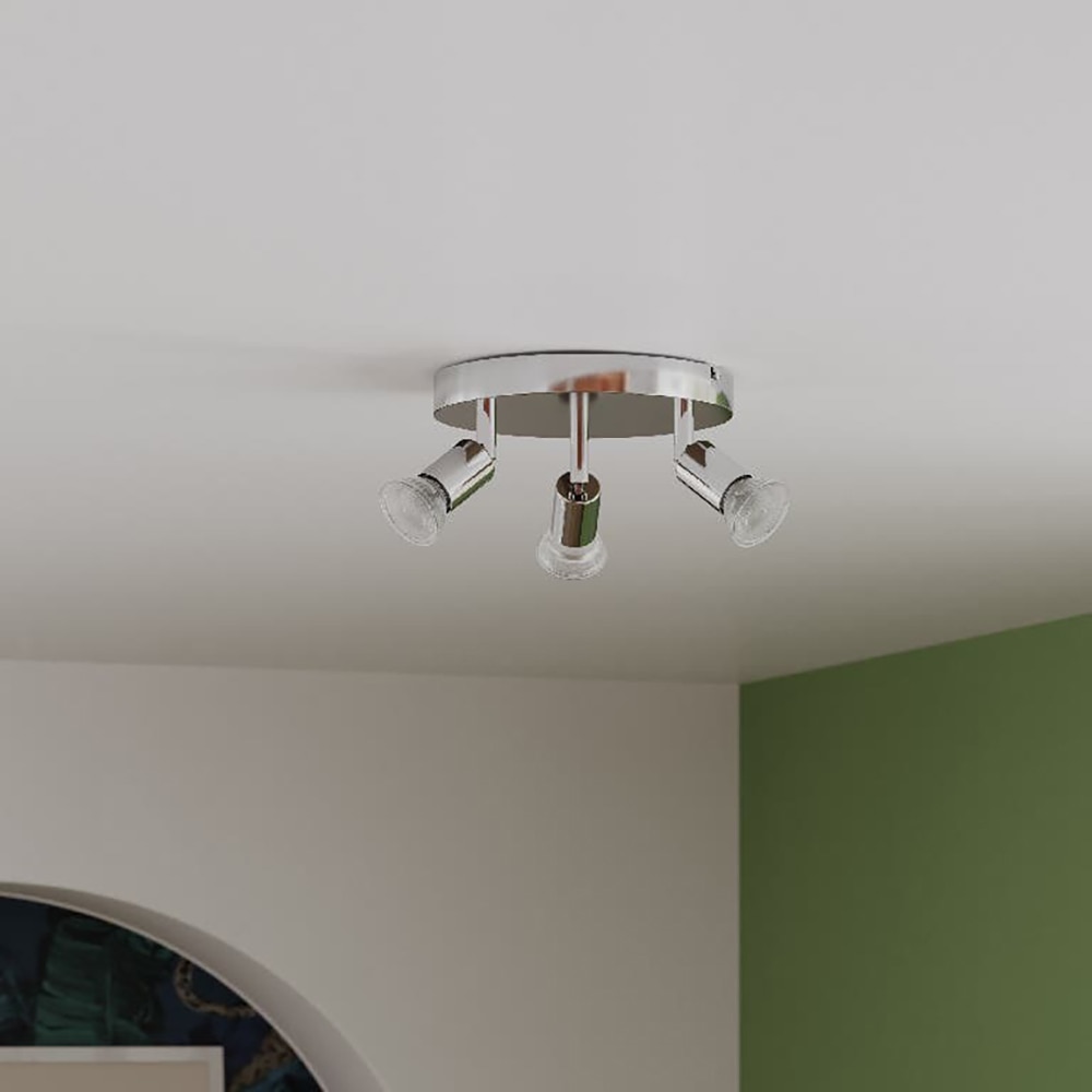 Plafoniera SASHA, GU10, 7W, 3 becuri, argintiu