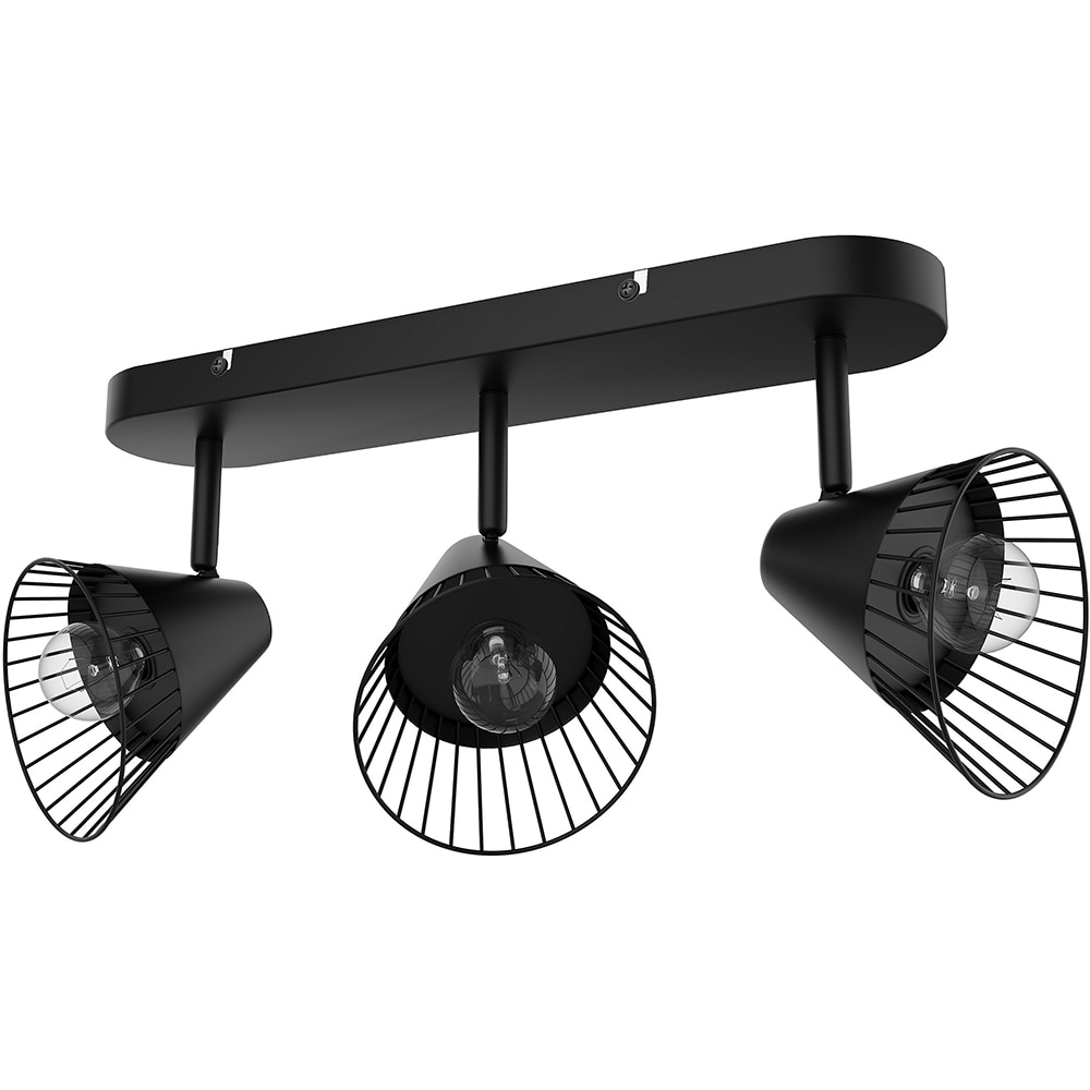 Spot LED GOODHOME, 3 becuri E14, 10W, metal, negru