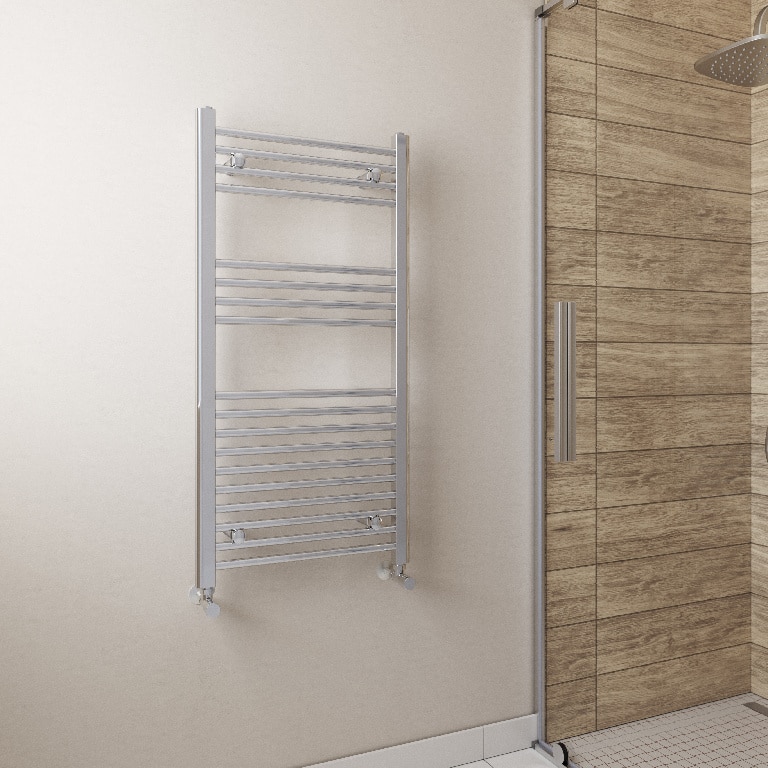 Radiator portprosop drept Flomasta, otel, argintiu, 51 x 100 cm
