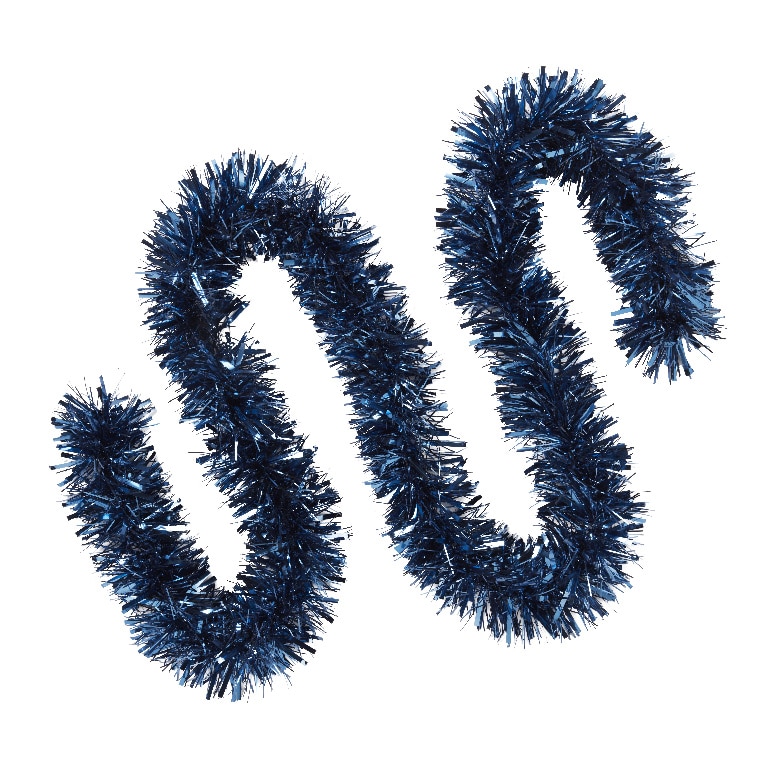 Beteala pentru brad Craciun, 2 m, finisaj lucios, PVC, albastru