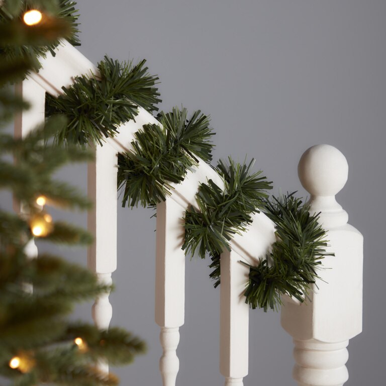 Beteala pentru brad Craciun, 2 m, finisaj lucios, PVC, verde