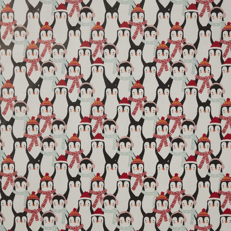 Hartie de imachetat cu Pinguini, 4 m, latime 70 cm, multicolor