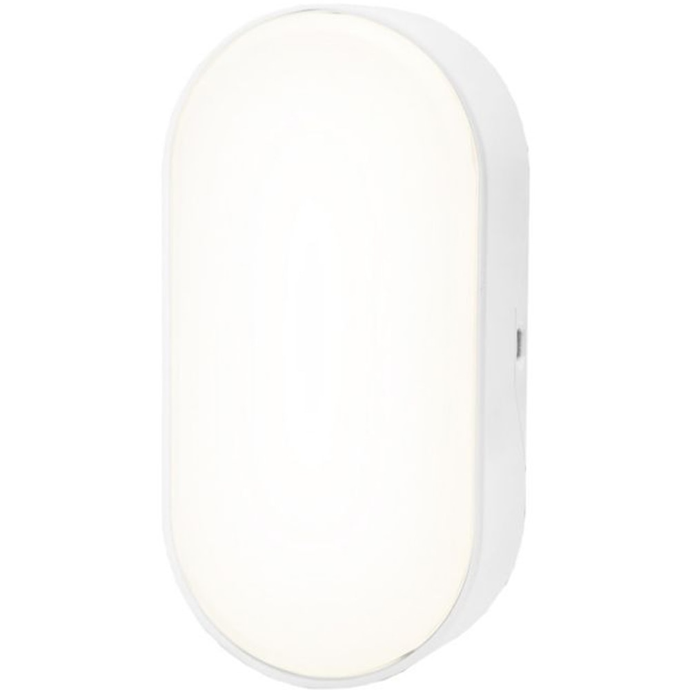 Lampa ovala Bulkhead GoodHome, LED integrat, 10 W, IP44, rezistenta la umiditate, alb