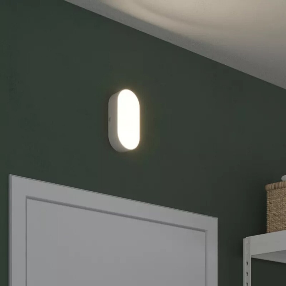 Lampa ovala Bulkhead GoodHome, LED integrat, 10 W, IP44, rezistenta la umiditate, alb