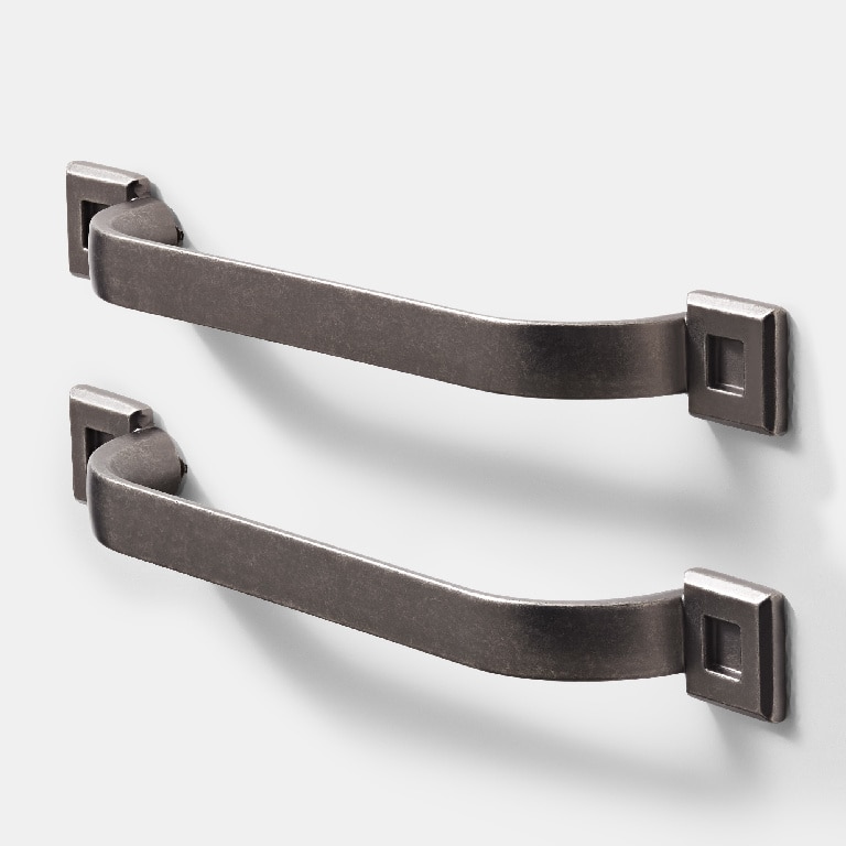 Set 2 manere tip funda pentru bucatarie GOODHOME Murri, 22 cm, aliaj de aluminiu, gri