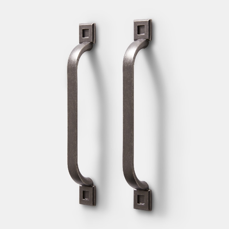 Set 2 manere tip funda pentru bucatarie GOODHOME Murri, 22 cm, aliaj de aluminiu, gri