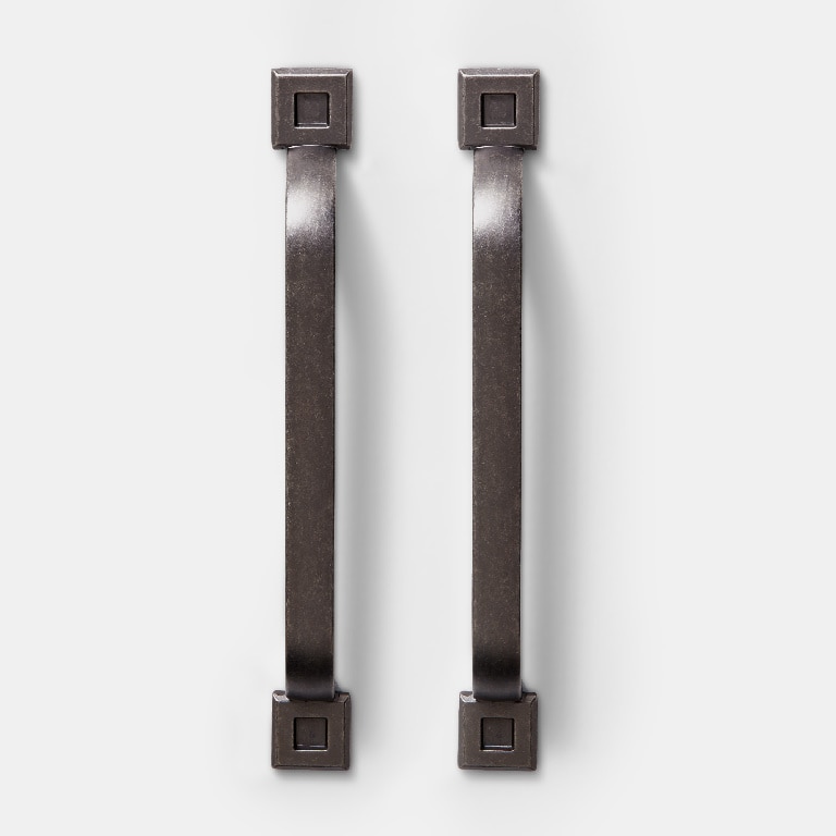 Set 2 manere tip funda pentru bucatarie GOODHOME Murri, 22 cm, aliaj de aluminiu, gri