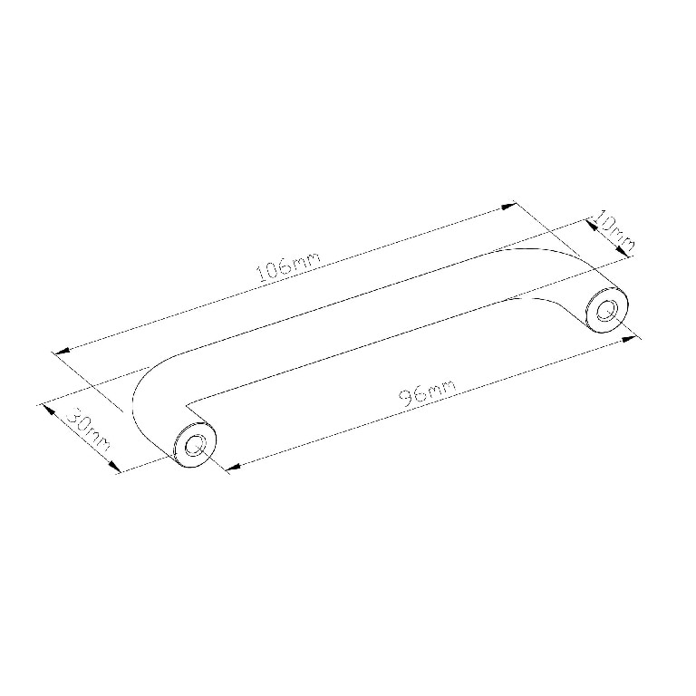 Set manere GOODHOME Gen, otel, 10.6 cm, argintiu, 2 bucati