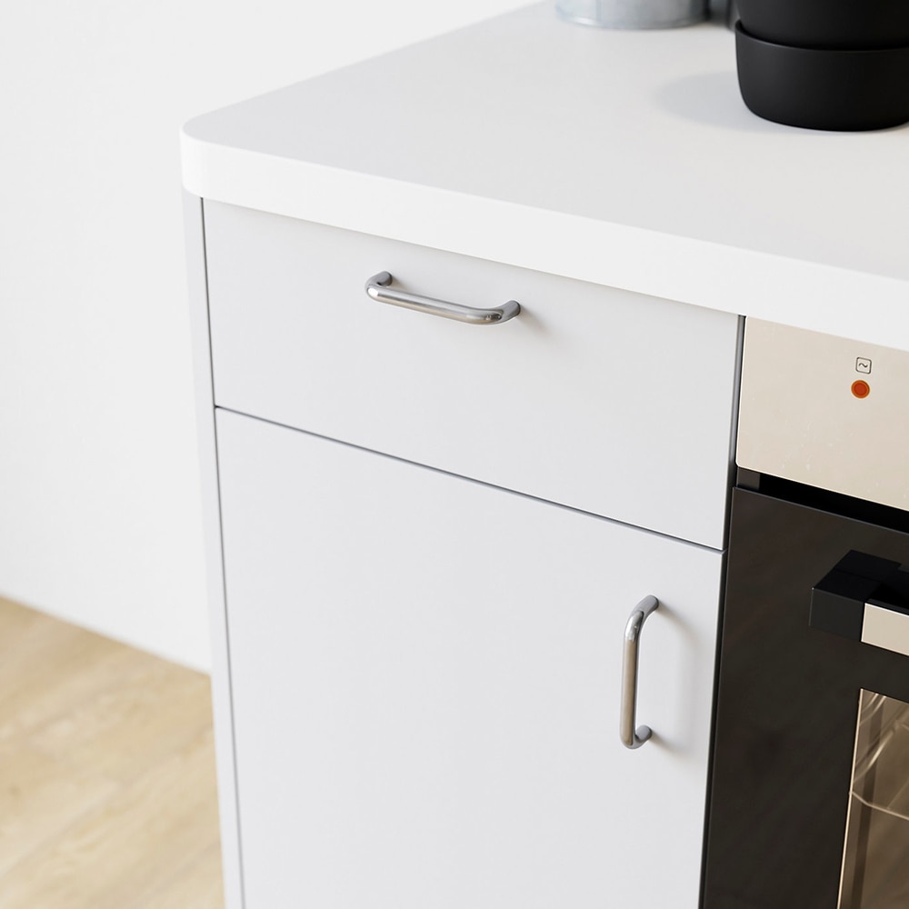 Set manere GOODHOME Gen, otel, 10.6 cm, argintiu, 2 bucati