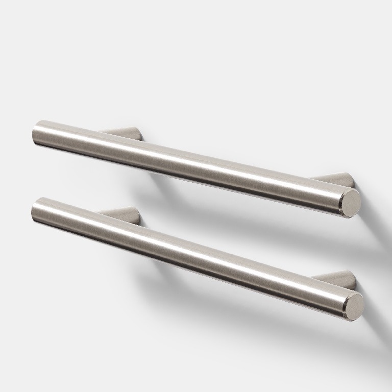 Set 2 manere tip bara pentru bucatarie GOODHOME Annatto,18.8 cm, otel, argintiu