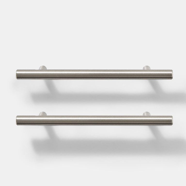 Set 2 manere tip bara pentru bucatarie GOODHOME Annatto,18.8 cm, otel, argintiu